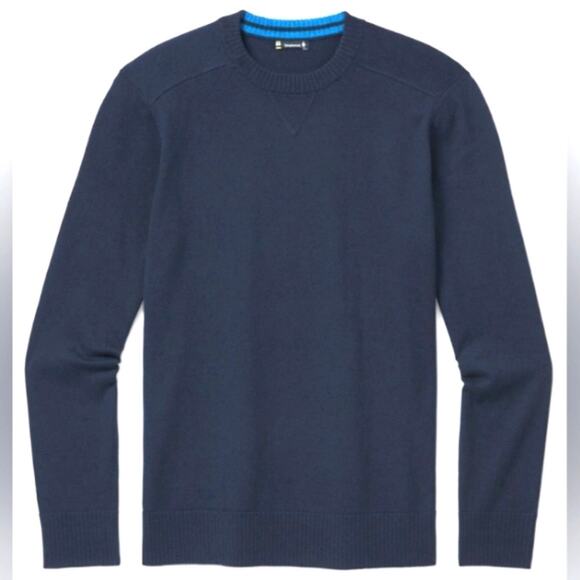 Smartwool Men’s XL Sparwood Crew Sweater Navy Blue Merino Wool Blend - Picture 1 of 8